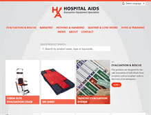 Tablet Screenshot of hospitalaids.co.uk